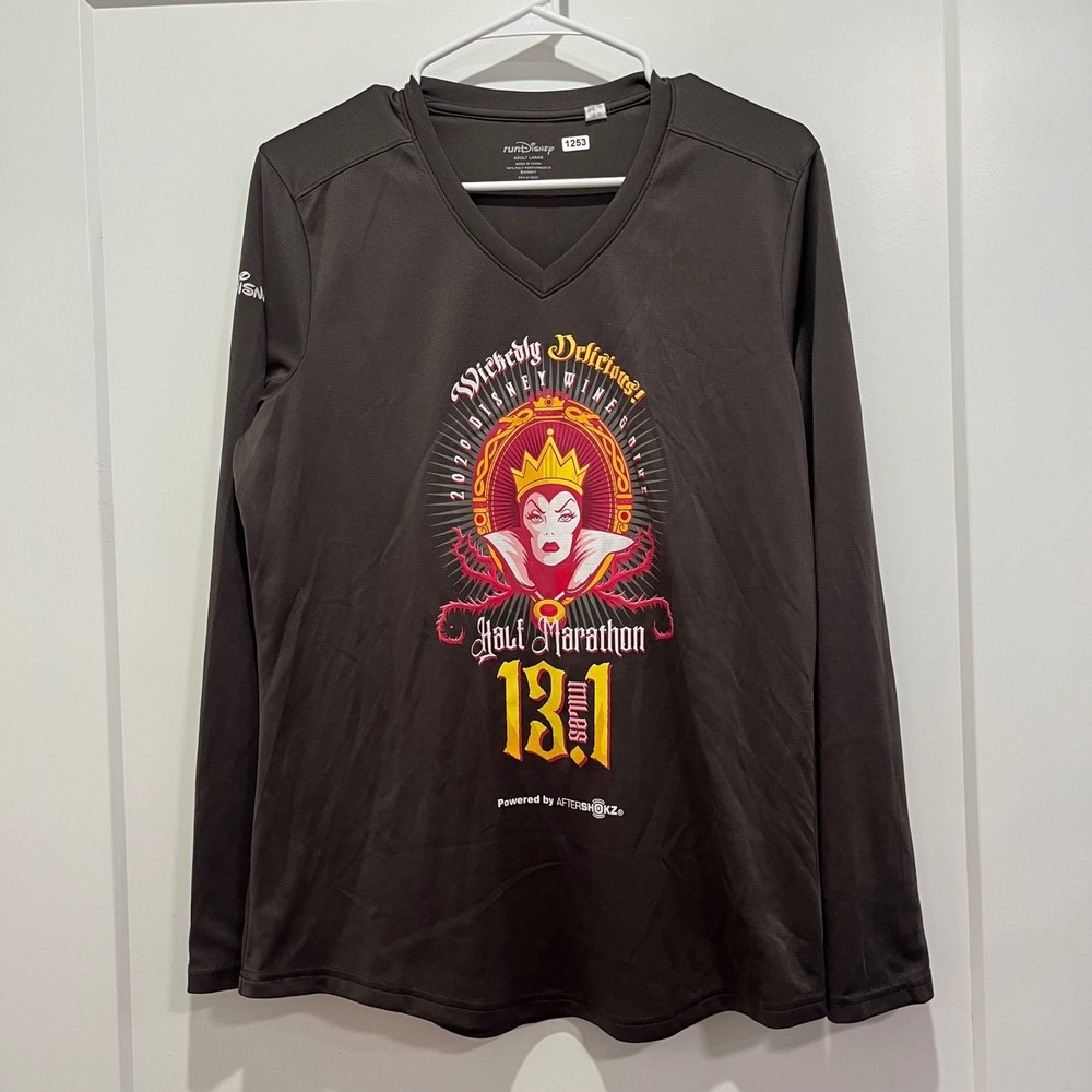 RunDisney Mens Large Gray Performance Shirt Short Sleeve Athletic Top FAC-076830